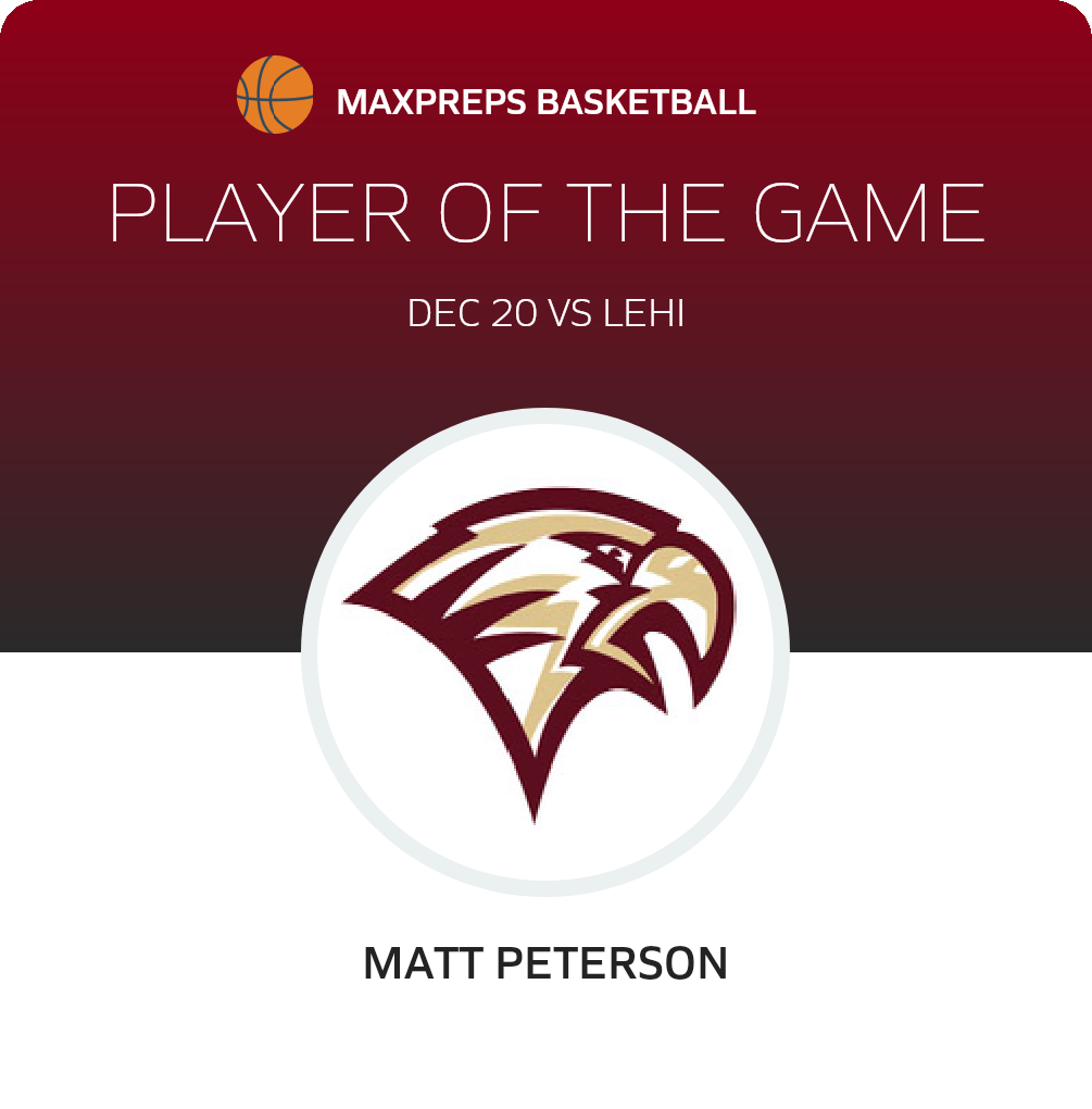 #23 Matt Peterson Player of the Game badge