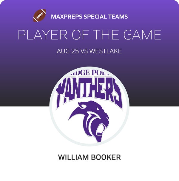 #81 William Booker Player of the Game badge