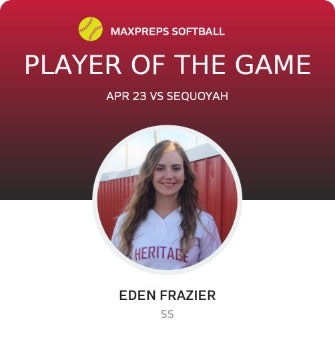 #1 Eden Frazier Player of the Game badge