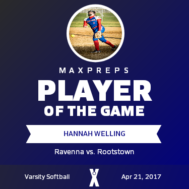 #1 Hannah Welling Player of the Game badge