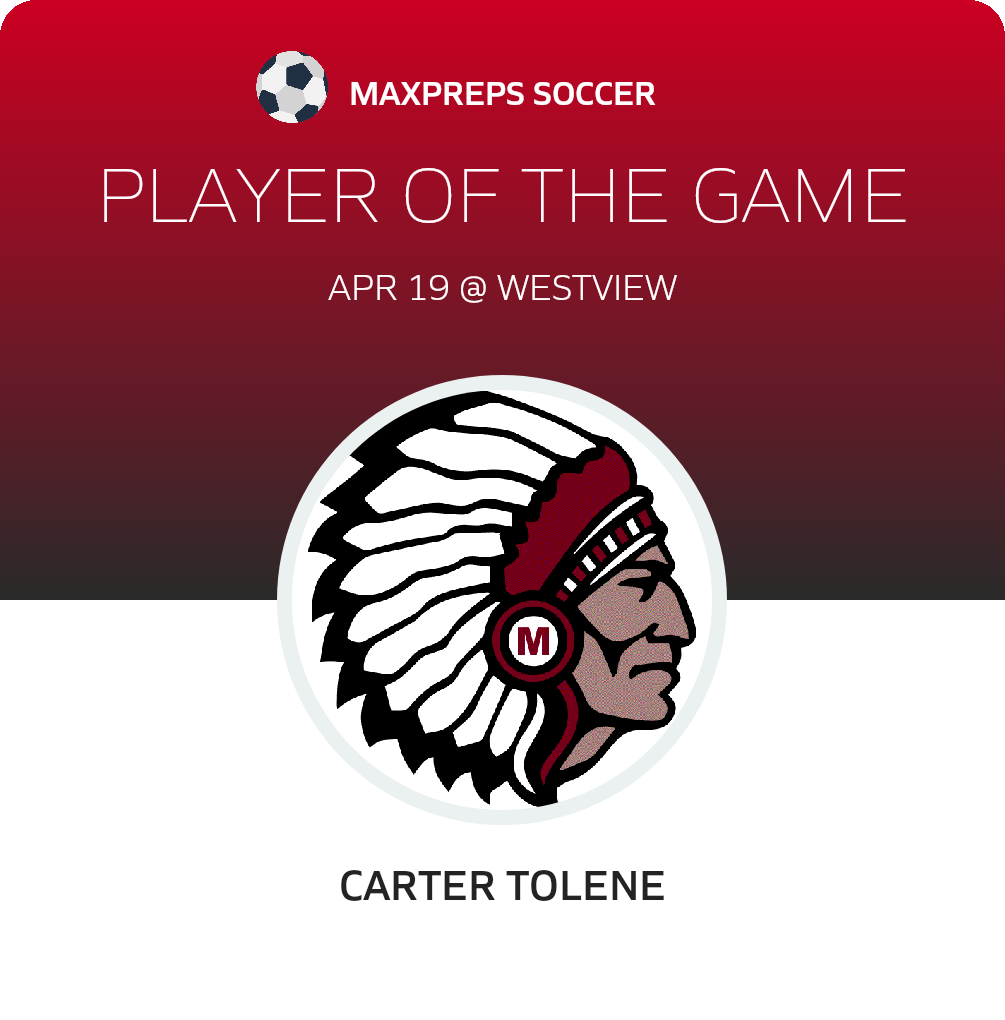 Carter Tolene Player of the Game badge