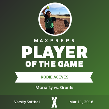 #5 Kodie Aceves Player of the Game badge