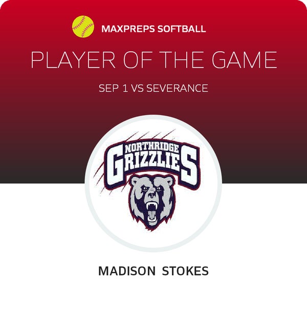 #3 Madison Stokes Player of the Game badge