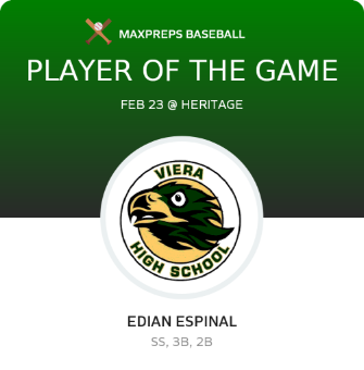 #3 Edian Espinal Player of the Game badge