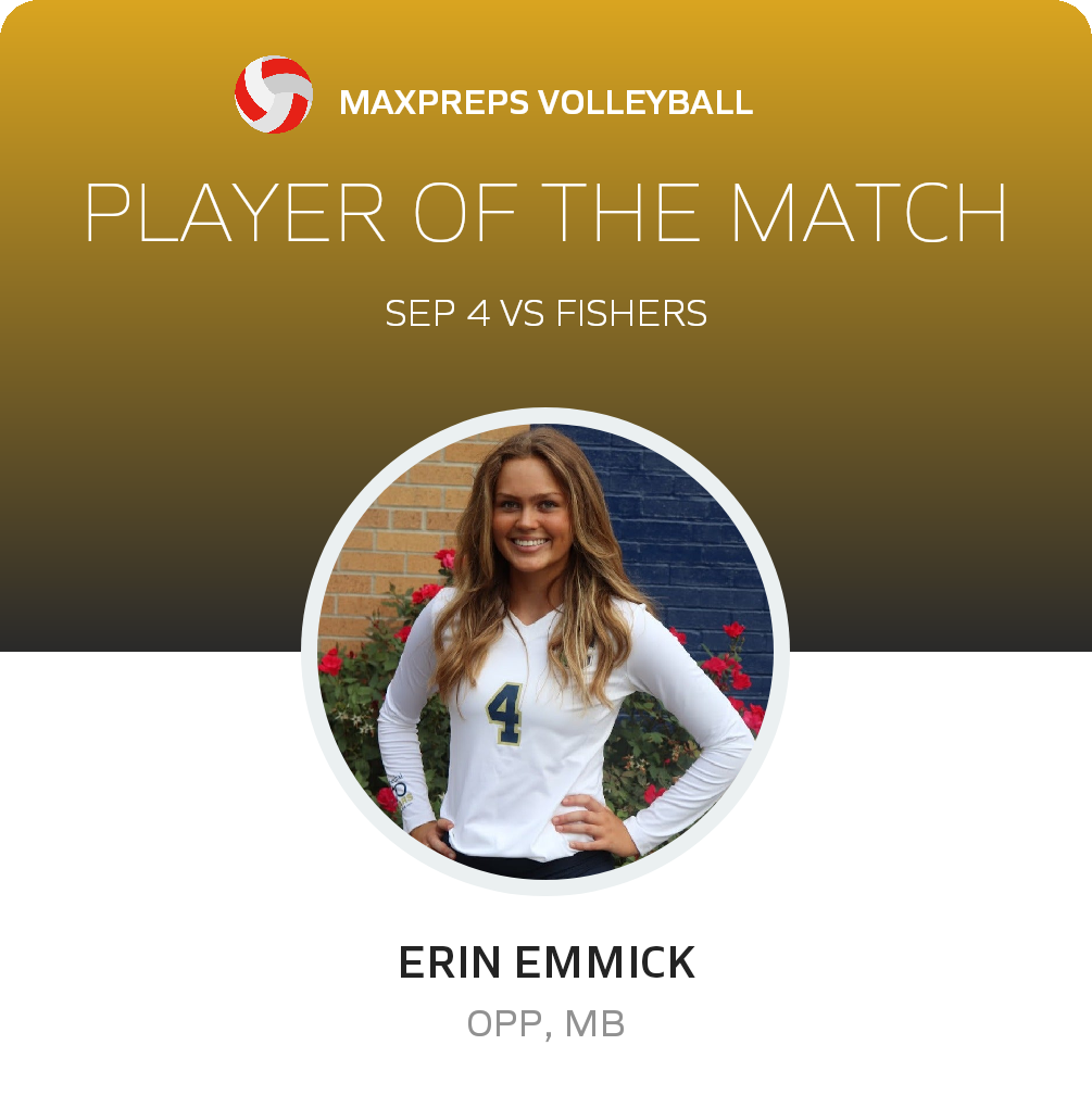 #4 Erin Emmick Player of the Game badge