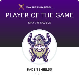 #33 Kaden Shields Player of the Game badge