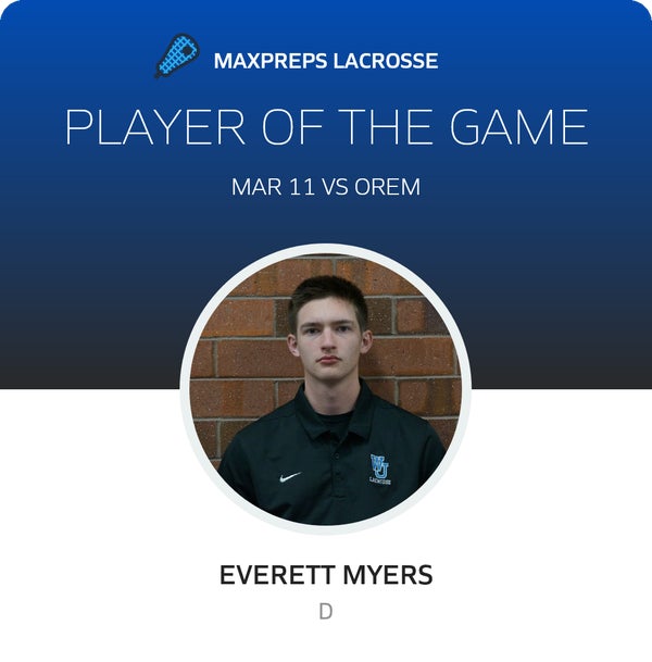 #26 Everett Myers Player of the Game badge
