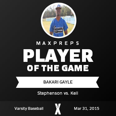 #2 Bakari Gayle Player of the Game badge