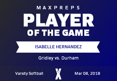 #8 Isabelle Hernandez Player of the Game badge