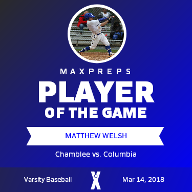#4 Matthew Welsh Player of the Game badge