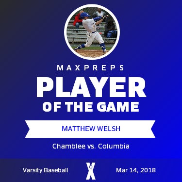 #4 Matthew Welsh Player of the Game badge