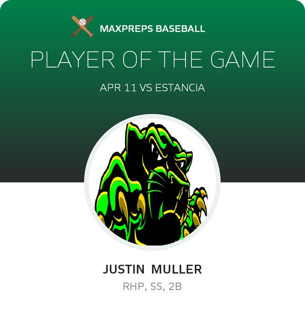 #12 Justin Muller Player of the Game badge