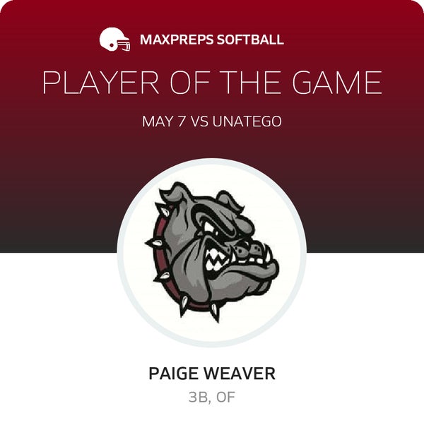 #21 Paige Weaver Player of the Game badge