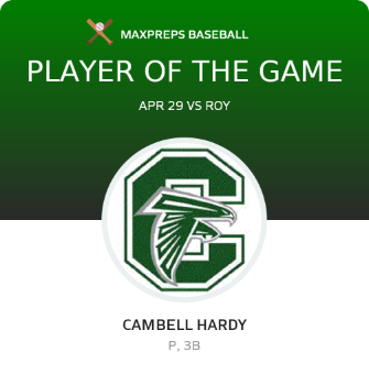 #10 Cambell Hardy Player of the Game badge