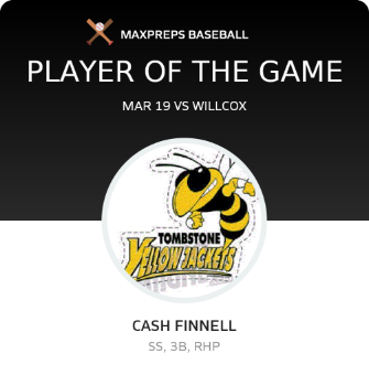 #2 Cash Finnell Player of the Game badge