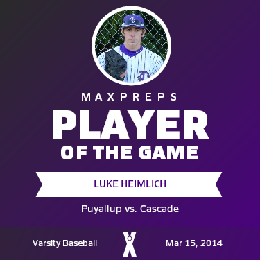 #15 Luke Heimlich Player of the Game badge