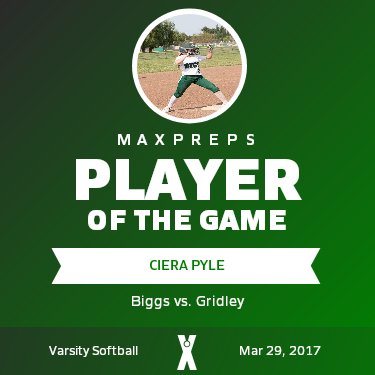 #3 Ciera Pyle Player of the Game badge