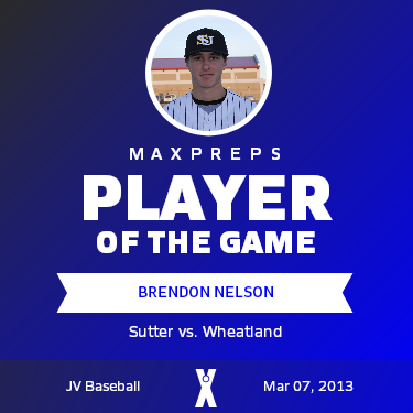 #13 Brendon Nelson Player of the Game badge