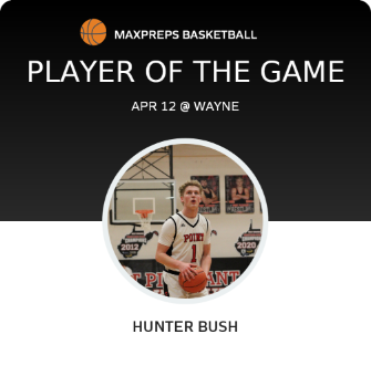 #23 Hunter Bush Player of the Game badge