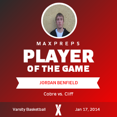 #14 Jordan Benfield Player of the Game badge