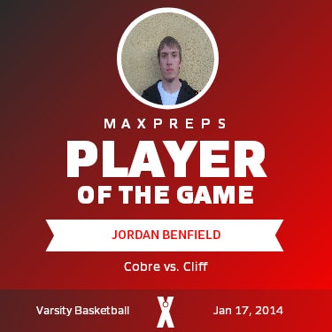 #14 Jordan Benfield Player of the Game badge