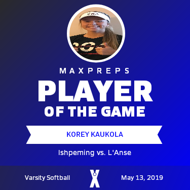 #14 Korey Kaukola Player of the Game badge