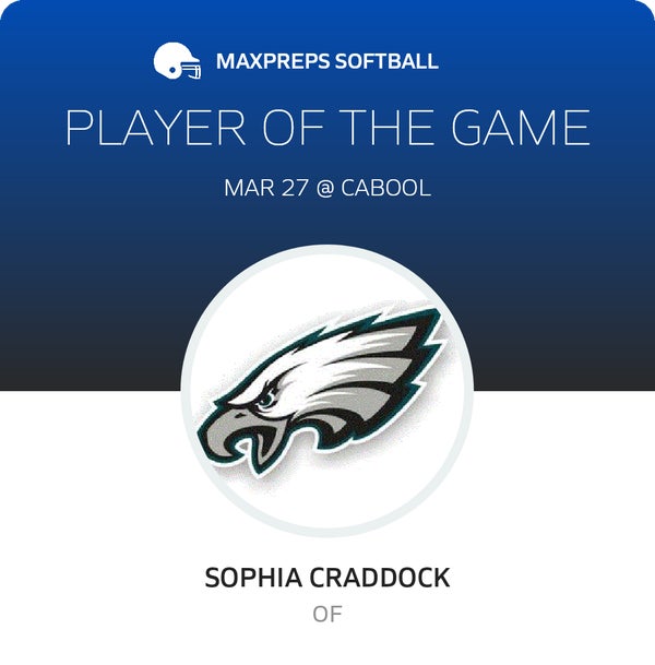 #00 Sophia Craddock Player of the Game badge