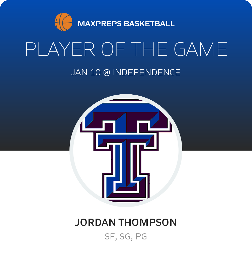 #11 Jordan Thompson Player of the Game badge