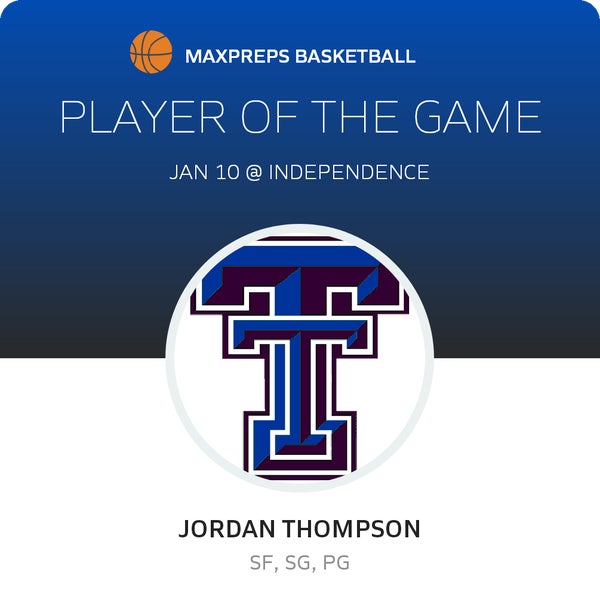 #11 Jordan Thompson Player of the Game badge