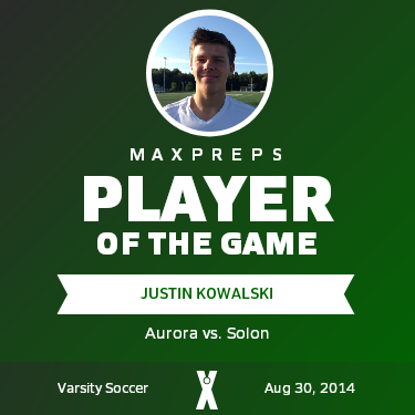 #23 Justin Kowalski Player of the Game badge
