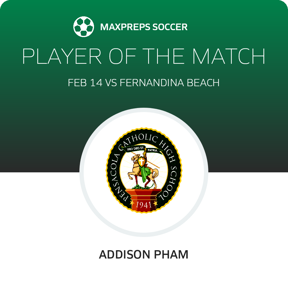 #10 Addison Pham Player of the Game badge