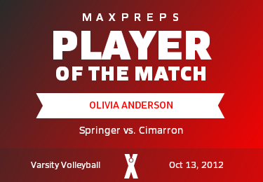 #10 Olivia Anderson Player of the Game badge
