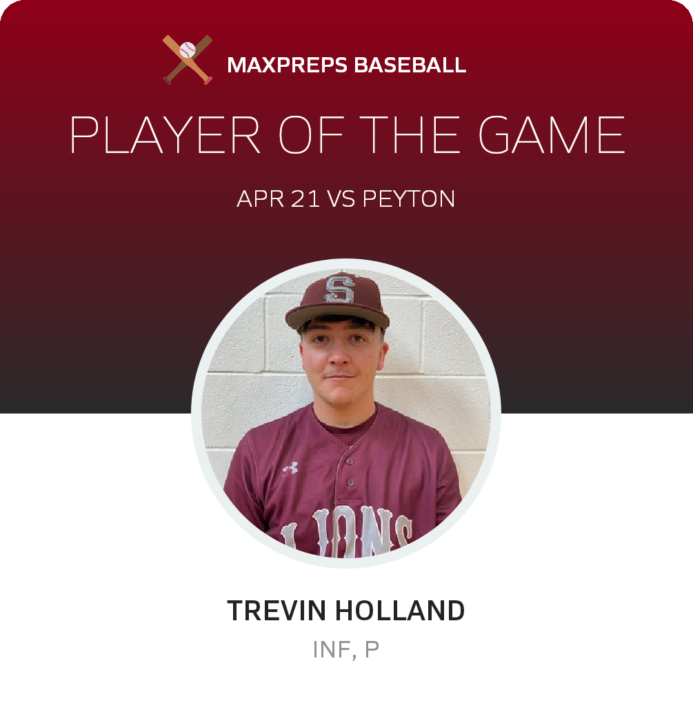#11 Trevin Holland Player of the Game badge