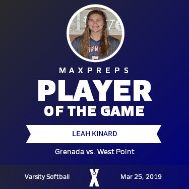 #5 Leah Kinard Player of the Game badge