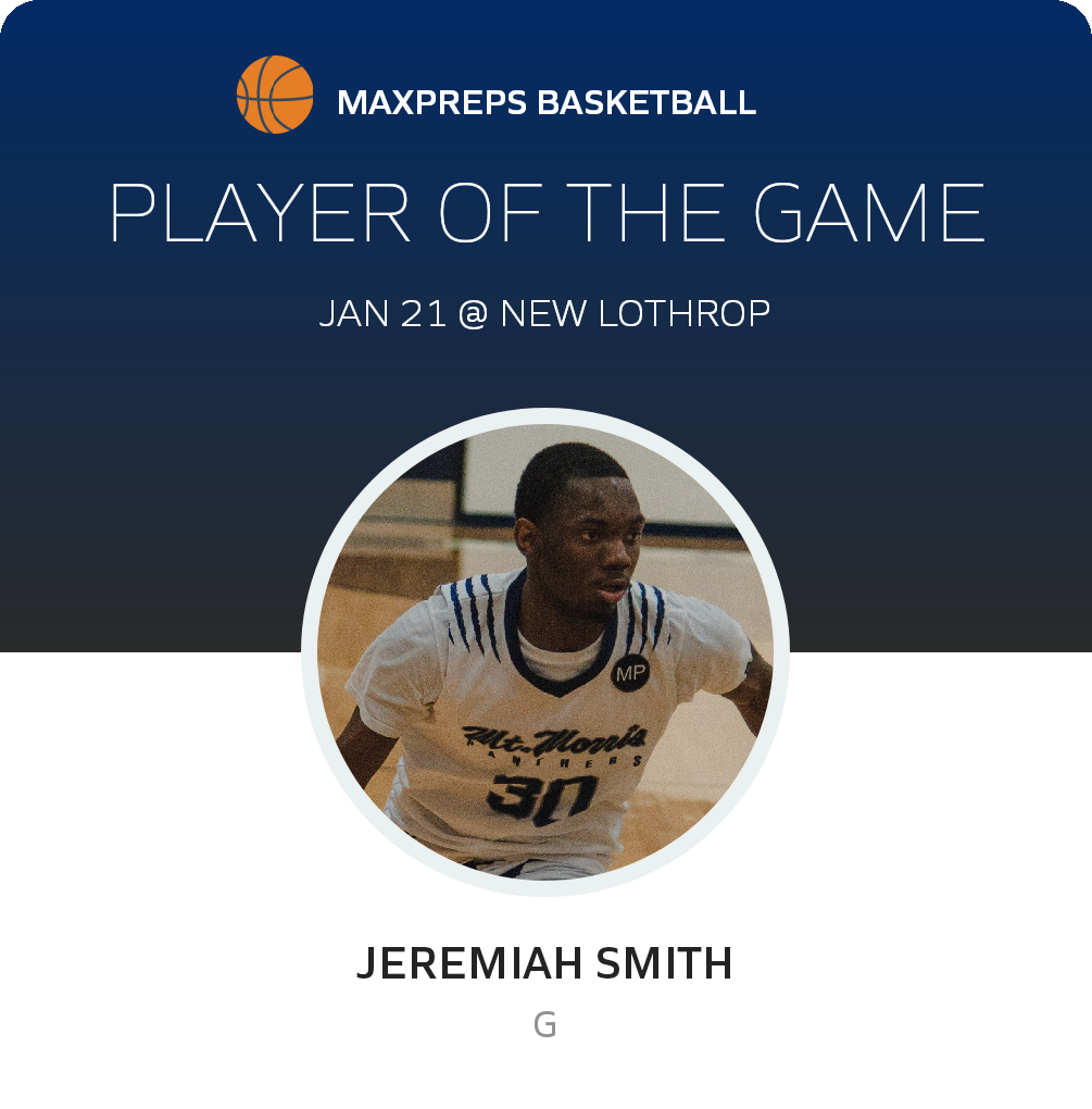 #30 Jeremiah Smith Player of the Game badge