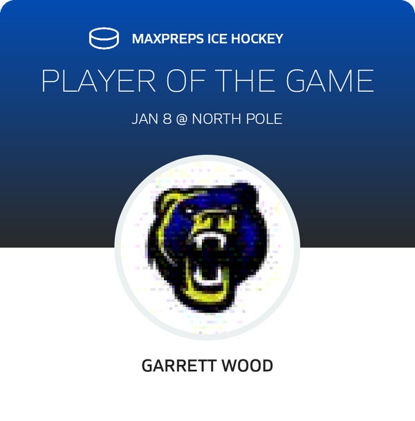 #12 Garrett Wood Player of the Game badge