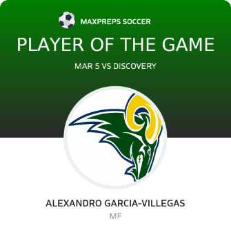 #21 A. GARCIA-VILLEGAS Player of the Game badge