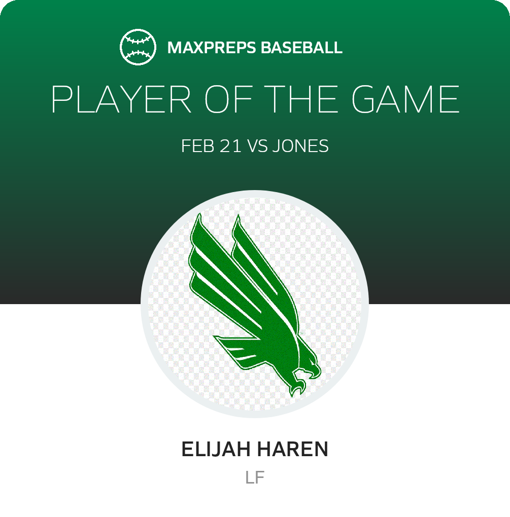 #6 Elijah Haren Player of the Game badge