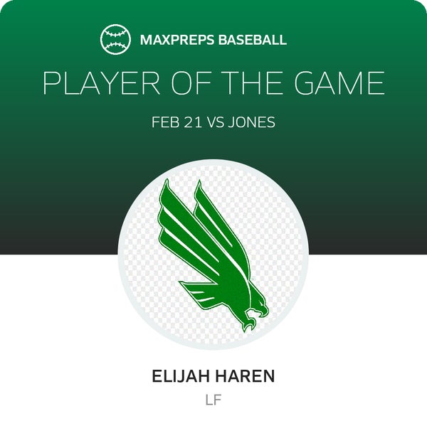 #6 Elijah Haren Player of the Game badge