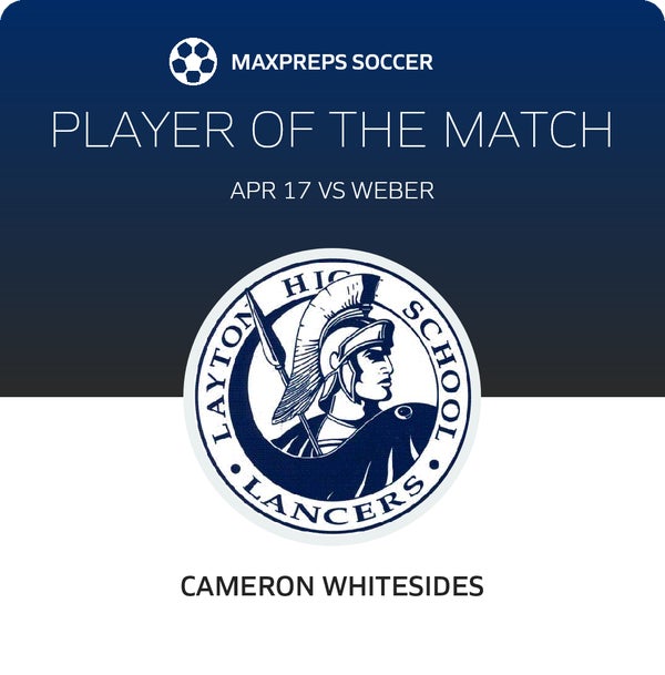 #10 Cameron Whitesides Player of the Game badge