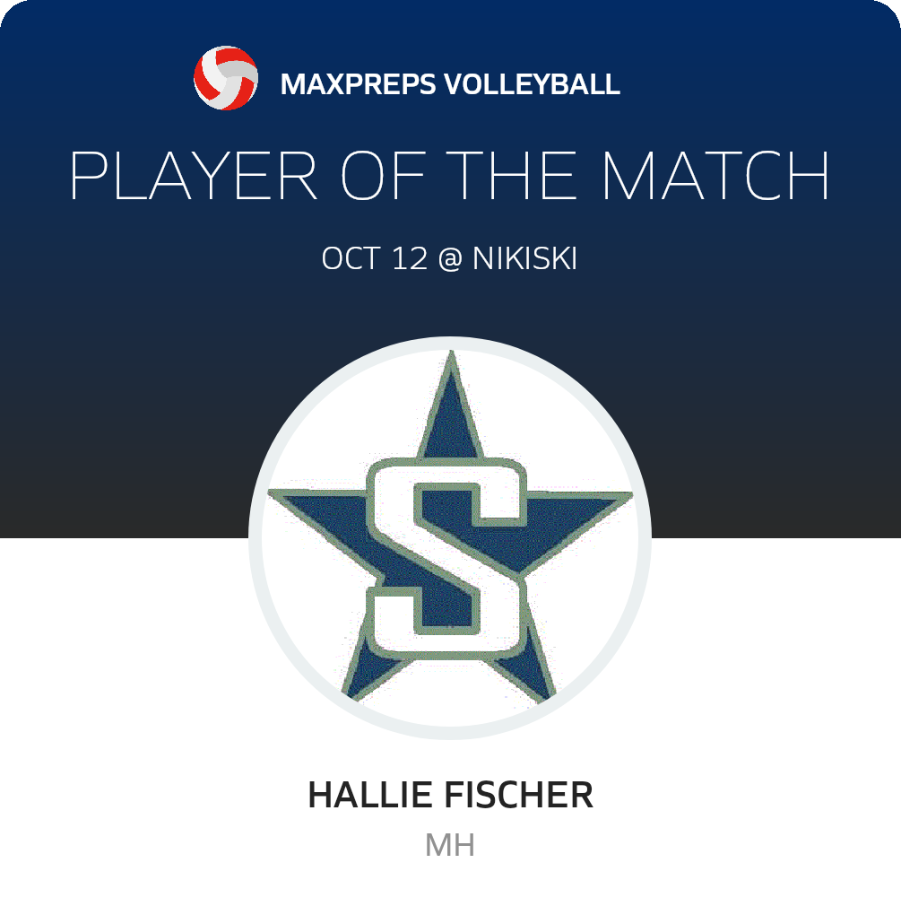 #17 Hallie Fischer Player of the Game badge