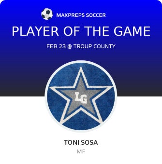 #8 Toni Sosa Player of the Game badge