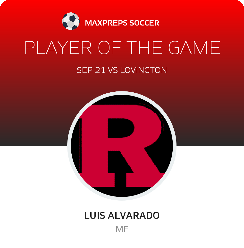 #2 Luis Alvarado Player of the Game badge