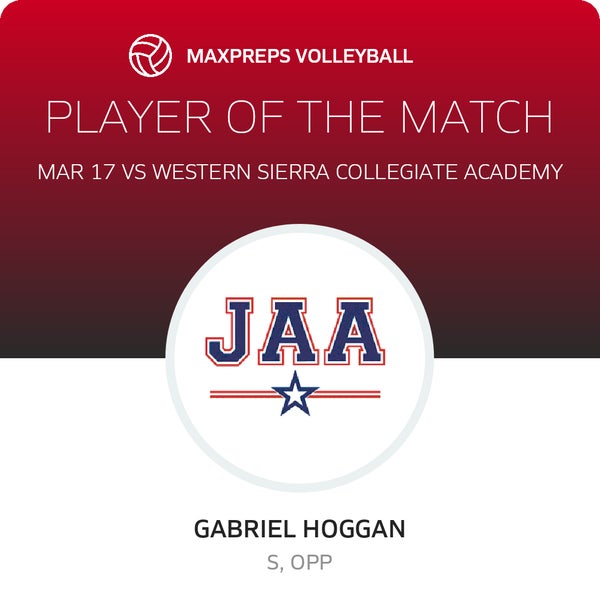 #18 Gabriel Hoggan Player of the Game badge