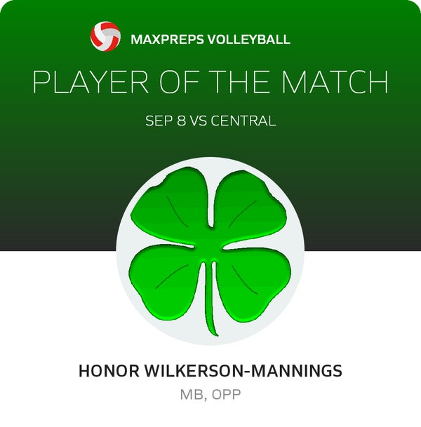 #9 H. Wilkerson-Mannings Player of the Game badge