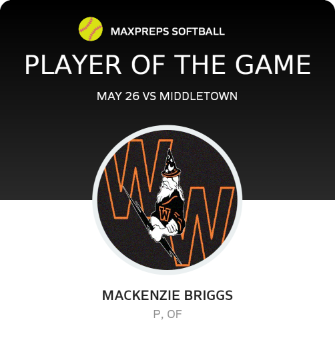 #15 Mackenzie Briggs Player of the Game badge