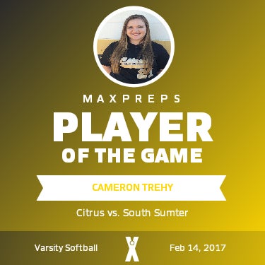 #27 Cameron Trehy Player of the Game badge