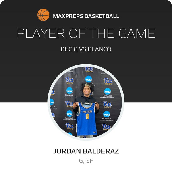 #0 Jordan Balderaz Player of the Game badge