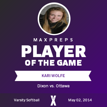#2 Kari Wolfe Player of the Game badge