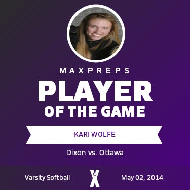 #2 Kari Wolfe Player of the Game badge